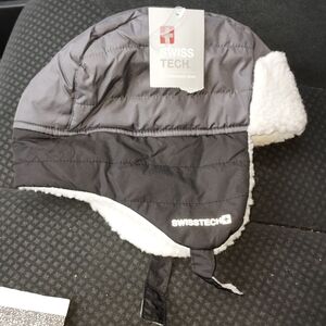 Swiss Tech Black and Gray Winter Hat